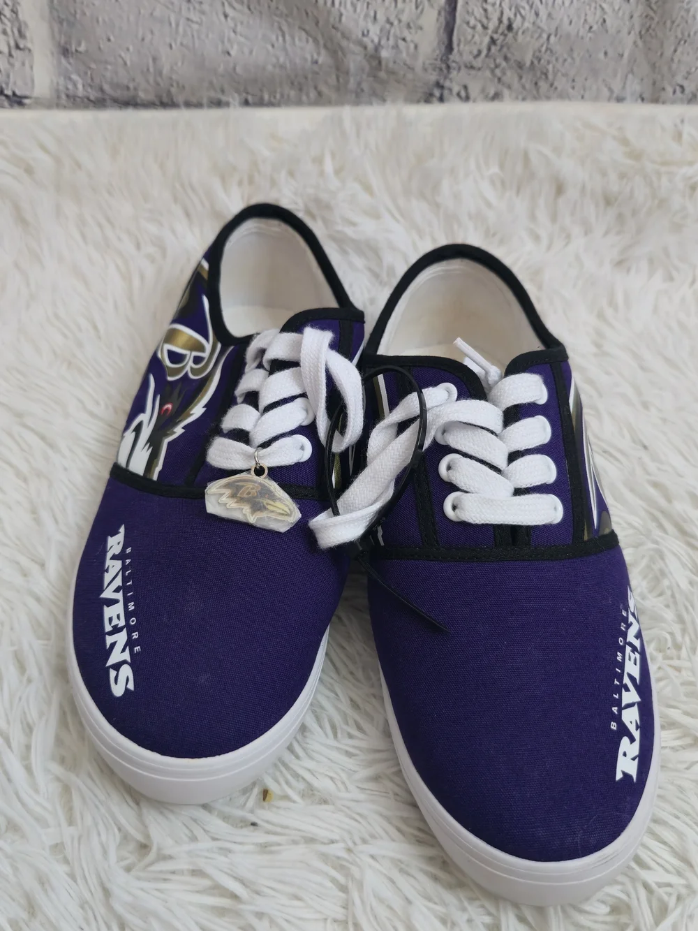 Baltimore Ravens Women's Purple Logo Canvas Sneakers